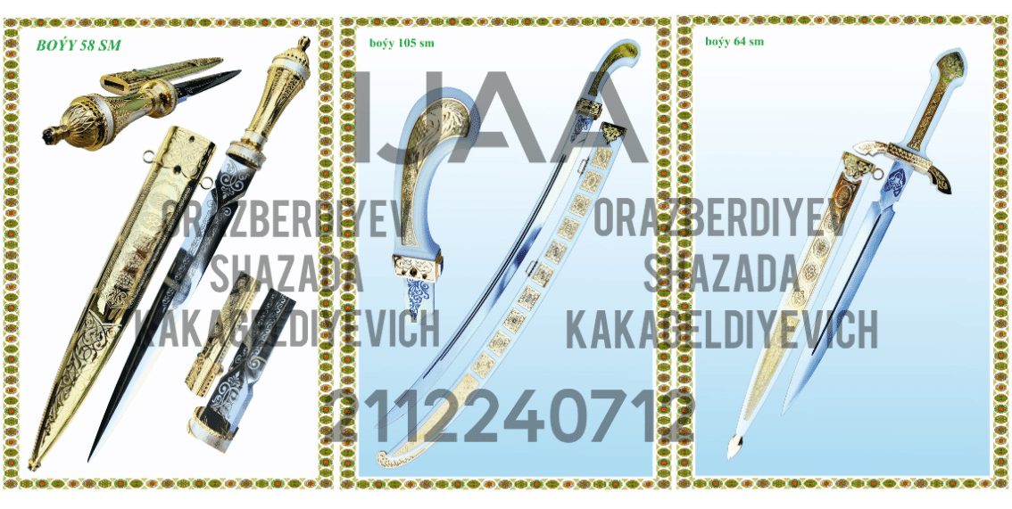 (13) TM Orazberdiyev Shazada - MASTER JEWELER OF THE HIGHEST QUALIFICATION, JEWELRY ARTIST, LECTURER AT THE STATE ACADEMY OF ARTS OF TURKMENISTAN, AUTHOR AND DESIGNER OF UNIQUE NATIONAL JEWELRY WORKS /  2112240712 / Reg. No. 1037