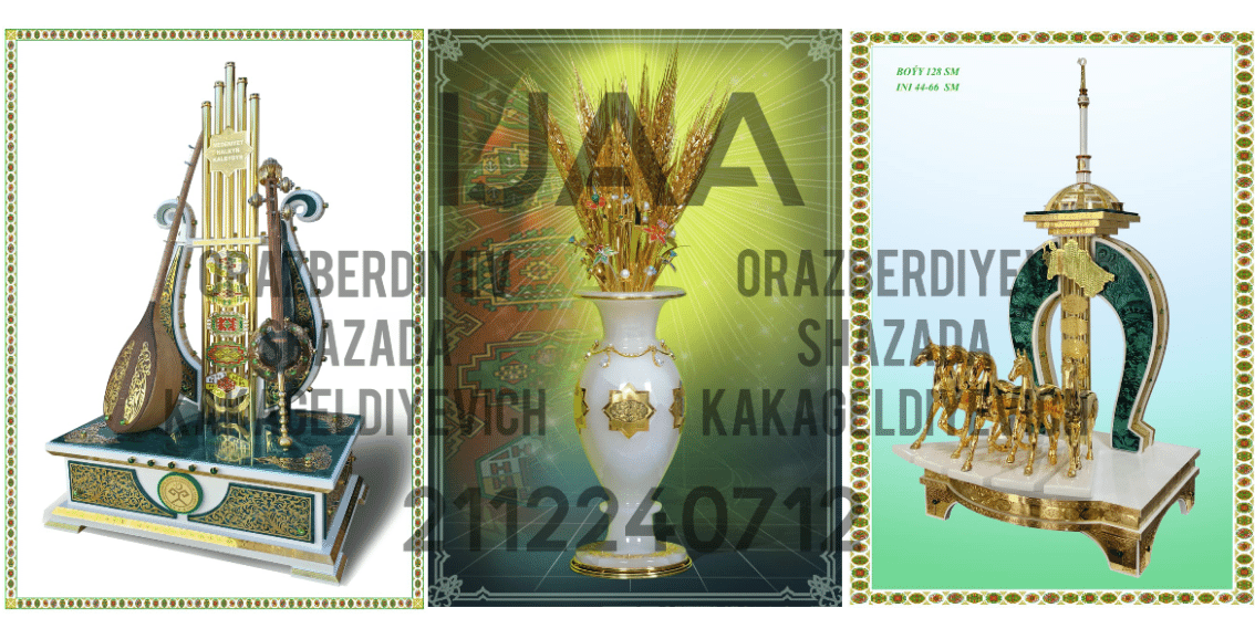 (13) TM Orazberdiyev Shazada - MASTER JEWELER OF THE HIGHEST QUALIFICATION, JEWELRY ARTIST, LECTURER AT THE STATE ACADEMY OF ARTS OF TURKMENISTAN, AUTHOR AND DESIGNER OF UNIQUE NATIONAL JEWELRY WORKS /  2112240712 / Reg. No. 1037