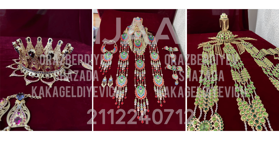 (13) TM Orazberdiyev Shazada - MASTER JEWELER OF THE HIGHEST QUALIFICATION, JEWELRY ARTIST, LECTURER AT THE STATE ACADEMY OF ARTS OF TURKMENISTAN, AUTHOR AND DESIGNER OF UNIQUE NATIONAL JEWELRY WORKS /  2112240712 / Reg. No. 1037