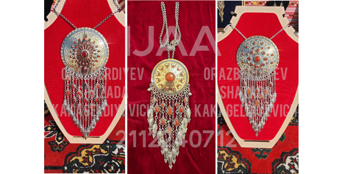 (13) TM Orazberdiyev Shazada - MASTER JEWELER OF THE HIGHEST QUALIFICATION, JEWELRY ARTIST, LECTURER AT THE STATE ACADEMY OF ARTS OF TURKMENISTAN, AUTHOR AND DESIGNER OF UNIQUE NATIONAL JEWELRY WORKS /  2112240712 / Reg. No. 1037
